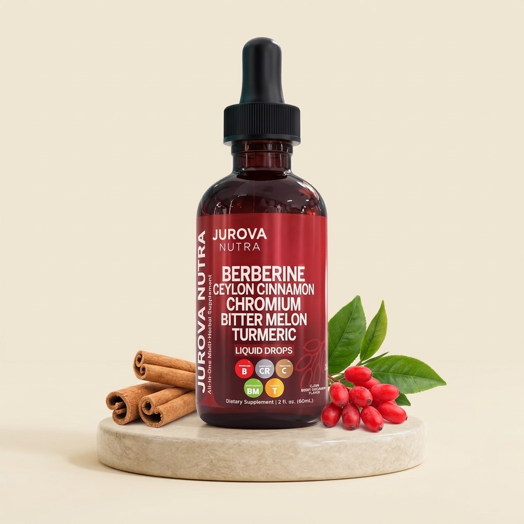 Jurova Blood Sugar Support drops with cinnamon and barberries
